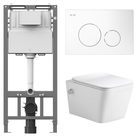 Комплект инсталляции AM.PM Tech с унитазом тип ободка открытый Glory клавиша AM.PM Tech белая wower портативное биде 240 мл белое