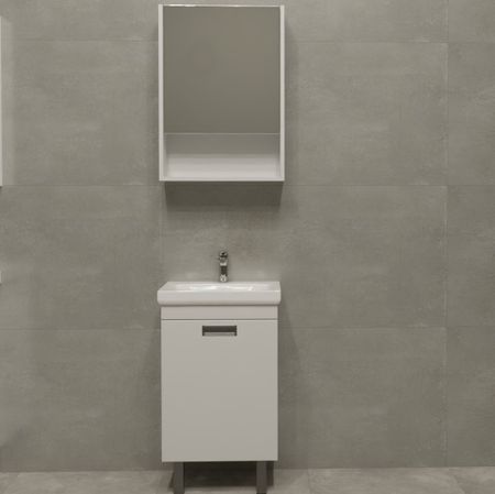 Тумба под накладную раковину Vigo Milk 47.2x80 раковина Cersanit Moduo шкаф с зеркалом Vigo Milk цвет корпуса белый 5 шт белые водостойкие маркеры 20 мм для дерева