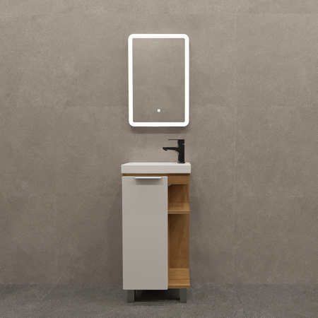 Тумба под накладную раковину KONSENSA Сохо белая 40x78 мини-раковина Cersanit Como цвет корпуса желтый тумба для обуви сириус 602x890x250мм белая лдсп