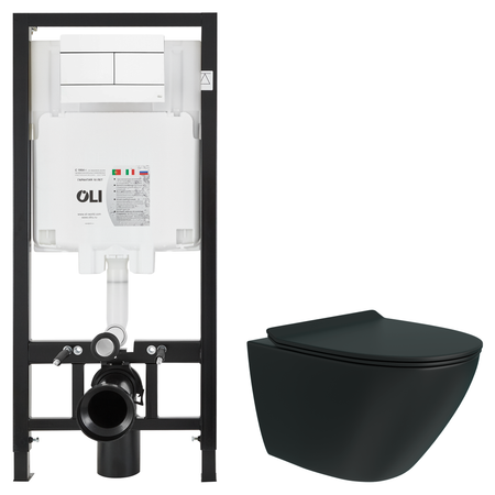 Комплект инсталляции Oli 80 Eco с безободковым унитазом Teymi Tiko автоматический контроллер уровня воды earuelectric df 96dk