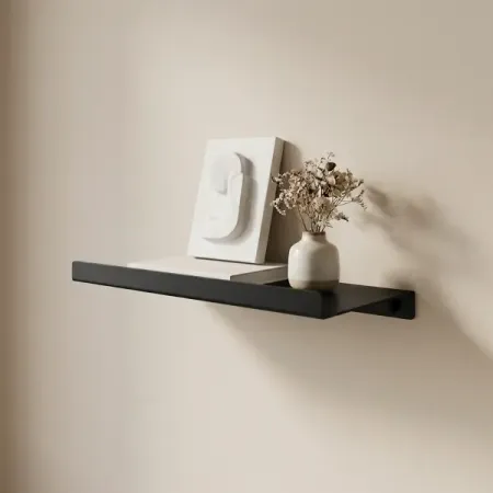 Настенная полка 22x12 см металл цвет черный подвесная книжная полка счетчик книг