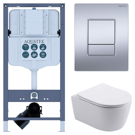 Комплект инсталляции Aquatek Pneumo N 49 с безободковым унитазом Aquatek Европа клавиша Aquatek Pnn-0000003 серая 3d магниты для холодильника европа