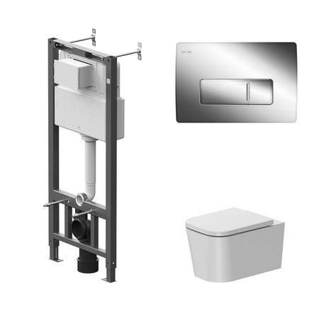Комплект инсталляции AM.PM Tech с унитазом безободковым AM.PM Moxie клавиша AM.PM Tech M серебристая 25974714 25974715 для chevrolet camaro 2010 2011 2012 2013 2014 2015 кнопки регулировки сиденья