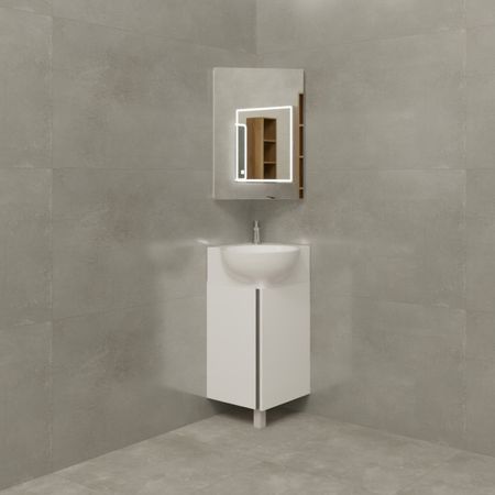 Тумба под накладную раковину Aqwella Тео 35.6x66.5 раковина Aqwella Дельта шкаф с зеркалом Тео цвет корпуса белый