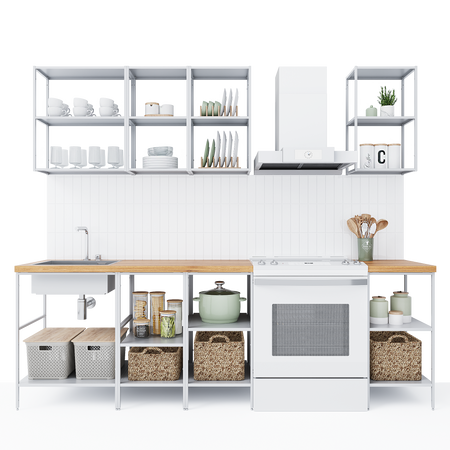 Кухонный гарнитур 180x60 см Вельга цвет белый кухонный удлинитель для крана 360°