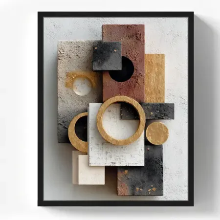 Картина в раме Геометрия текстур 40x50 см цвет разноцветный настенная картина kingsmile бохо мультфильм