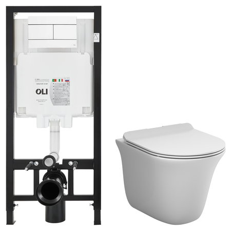 Комплект инсталляции Oli 80 Eco с безободковым унитазом AM.PM Force автоматический контроллер уровня воды earuelectric df 96dk