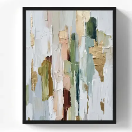 Картина в раме Абстрактные мазки 40x50 см цвет разноцветный керамические абстрактные статуэтки мужских фигур