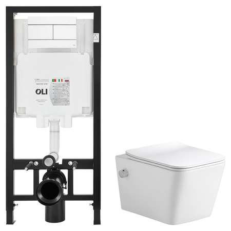 Комплект инсталляции Oli 80 Eco с унитазом тип ободка открытый Glory автоматический контроллер уровня воды earuelectric df 96dk