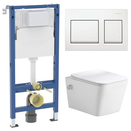 Комплект инсталляции Geberit Alpha с унитазом тип ободка открытый Glory клавиша Geberit Alpha белая wower портативное биде 240 мл белое