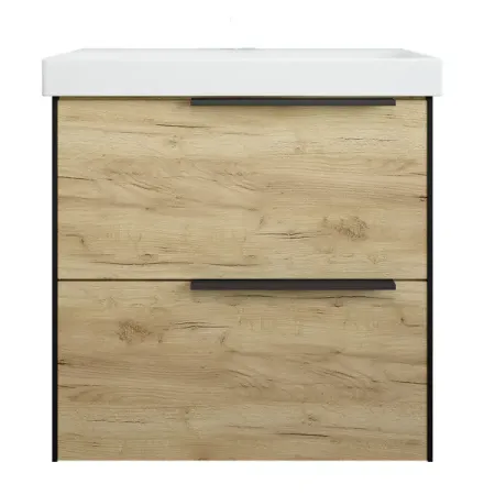 Тумба под раковину подвесная Sanflor Барселона 60 см цвет дуб крафт золотой с раковиной Cersanit Moduo 60 см фарфор 100 шт белые крафт пакеты с боковыми карманами leotrusting