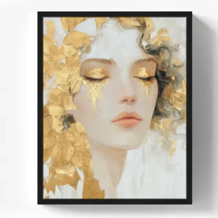 Картина в раме Девушка с золотом 40x50 см цвет разноцветный танцующая девушка испания 3d магниты