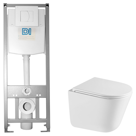 Комплект инсталляции Di с безободковым унитазом Iddis Lahta силиконовые прокладки для труб 19x233 мм комплект из 5 штук