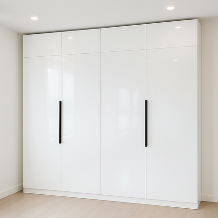 Шкаф распашной Лион белый лак с 4 дверями 240х270,6х54,5 ЛДСП каркас белый черные золотые перьевые ручки chouxiongluwei hero 3802