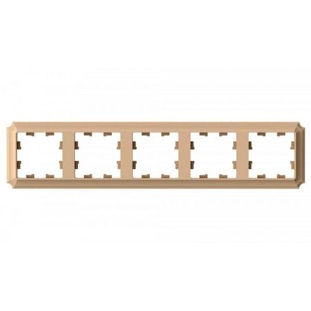 Рамка Systeme Electric AtlasDesign Antique пятиместная песочная (ATN101205)