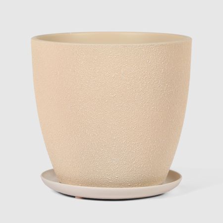 Горшок из бетона Композит Саванна с поддоном бежевый бутон №7 D30 горшок очный паутинка бутон 3 кб б3 178 36 ø17 5 h15 см v2 15 л бетон жемчужный