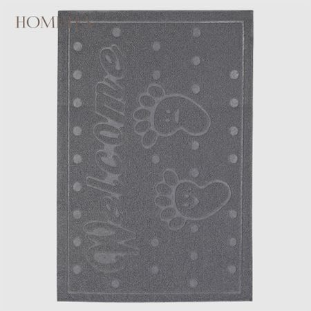Коврик придверный Hometex серый Тиснение 40x60 см