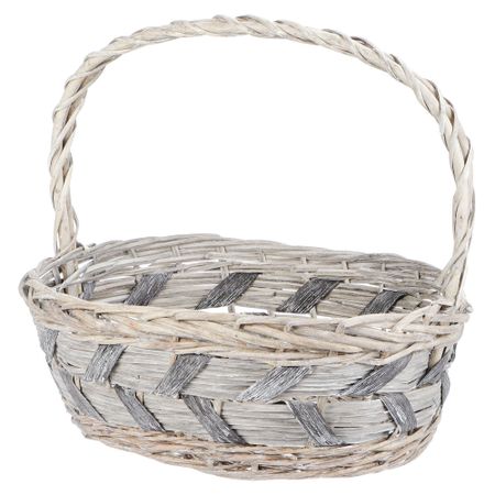 Корзина декоративная Xindga овальная 31x21x12x27 см белая корзина 2к корзина 4535ws 4 1 белая