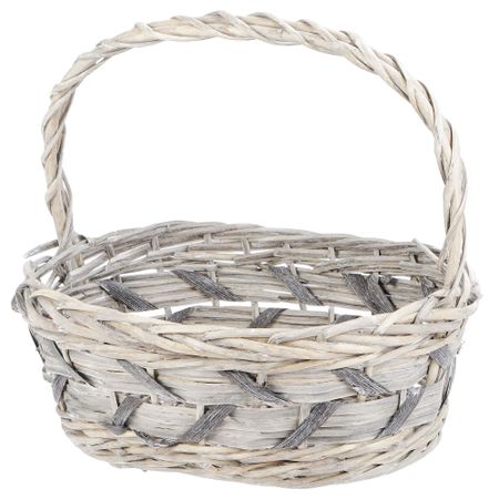 Корзина декоративная Xindga овальная 43x33x16x39 см белая корзина 2к корзина 4535ws 4 1 белая