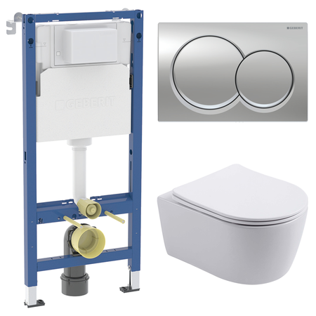 Комплект инсталляции Geberit Alpha с безободковым унитазом Aquatek Европа клавиша Geberit Alpha хром 10 шт платы адаптеры sop8 dip8