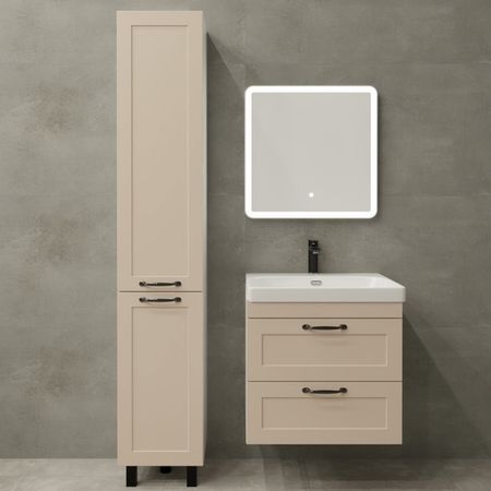 Тумба под накладную раковину Гала 60x56 раковина KONSENSA Teano каркас шкафа-пенала цвет корпуса бежевый пластиковые регулируемые разделители для ящиков 2 шт