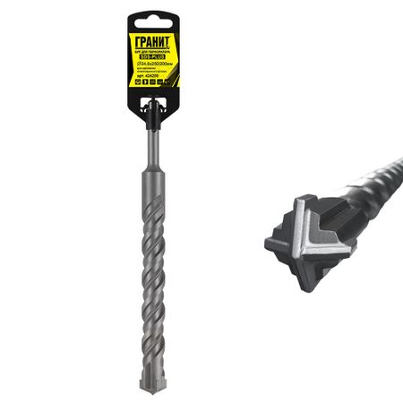 Бур SDS-plus Гранит Quadro-X 24х200х250 мм (424250) бур sds plus гранит quadro x 12х100х160 мм 412160