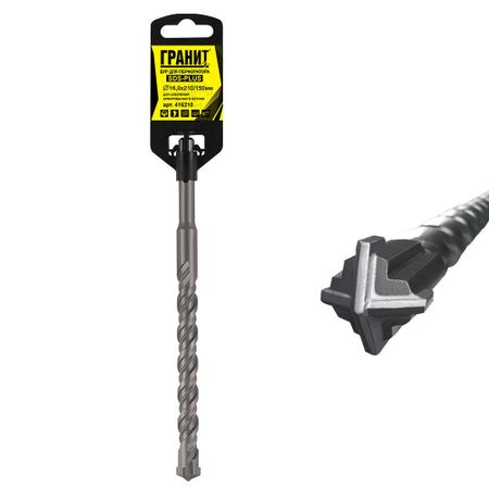 Бур SDS-plus Гранит Quadro-X 16х150х210 мм (416210) бур sds plus гранит quadro x 12х100х160 мм 412160