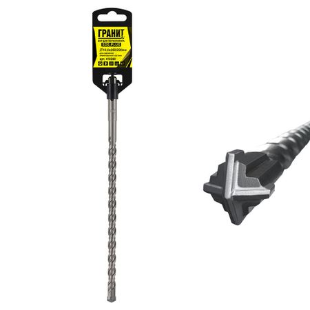 Бур SDS-plus Гранит Quadro-X 10х200х260 мм (410260) бур sds plus hesler 10х200х260 мм 937482