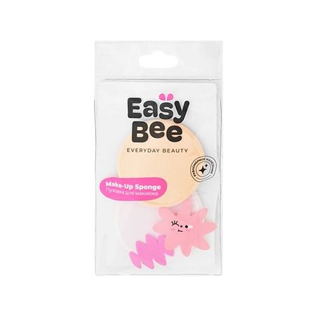 Спонж для нанесения макияжа EASYBEE Спонж для макияжа BEAUTY DAY круглый (латекс) спонж lei скошенный латекс