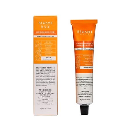 Крем для рук SEWAME Крем для рук LUXURY CARE с эфирным маслом лайма, базилика и мандарина для выращивания микрозелени агрони базилика
