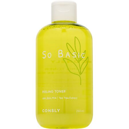 Тоник отшелушивающий CONSLY Пилинг-тонер с АHA, BHA, PHA-кислотами и экстрактом чайного дерева So Basic игла для чайного ножа из сандалового дерева