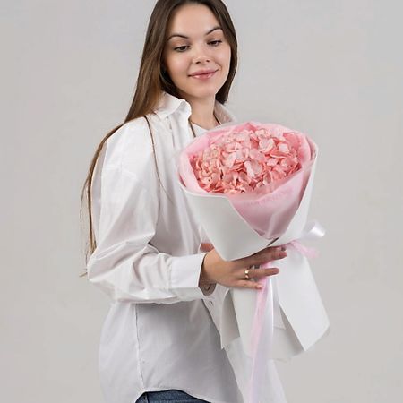 Букет живых цветов FLOWER DANCE Гортензия розовая розовая марлевая дорожка для стола 40x275 см