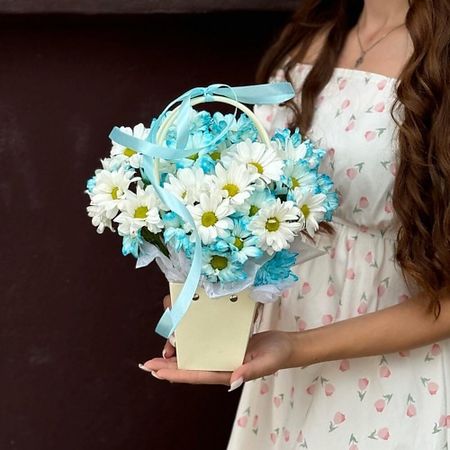 Букет живых цветов FLOWER DANCE Хризантема ромашка