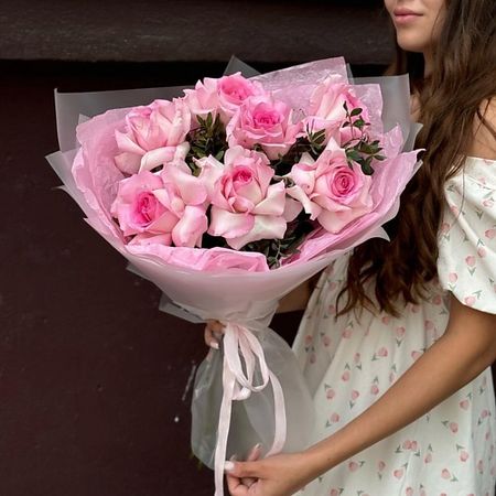 Букет живых цветов FLOWER DANCE PREMIUM - Французские розы французские шифоновые шторы dzq