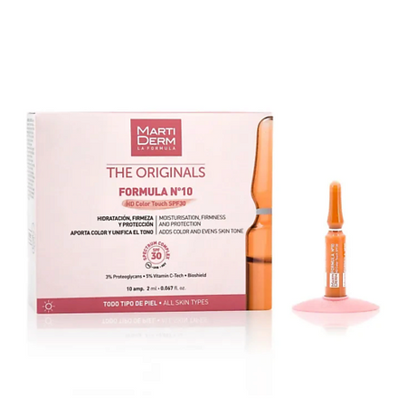 Сыворотка для лица MARTIDERM Антиоксидантные защитные ампулы The Originals Formula N10 Ampollas SPF30 сыворотка уход за кожей flash the originals martiderm мартидерм амп 2мл 5шт