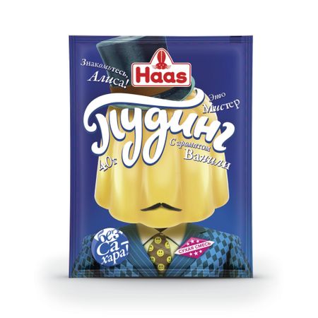 Пудинг Haas ванильный, 40 г siberian nutrogunz гейнер mad mass gainer ванильный пломбир 2 кг сухая смесь