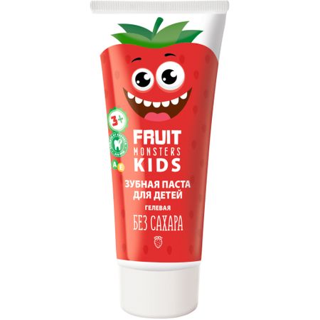 Паста зубная детская Фрутомонстры клубника 60г паста зубная   аванта трейдинг моё солнышко клубника 75 г