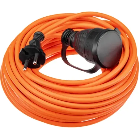 Удлинитель-шнур Duwi 1 розетка без заземления 20 м 2200 Вт цвет оранжевый восковый шнур с листьями 5 метров