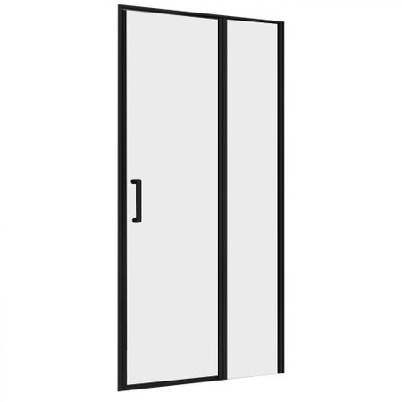 Душевая дверь Abber стекло прозрачное 110х195 см профиль черный 6 мм распашная (AG04110BS) для honda crv cr v gen 4 2012 2016 6 шт глянцевая ированная углеволоконная автомобильная оконная дверь колонка b c столб крышка отделка