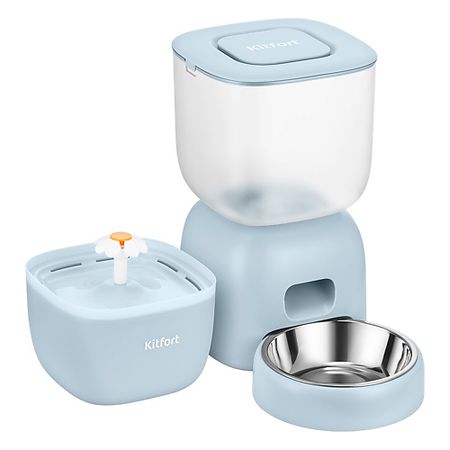 Автоматическая кормушка KITFORT Умная кормушка-фонтанчик для животных КТ-6563 lihtne 134b rfid метка для животных 134 2 кгц