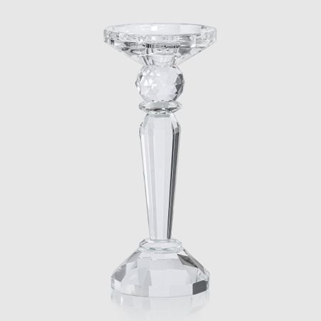 Подсвечник Crocus хрустальный, 1 свеча, малый, 9х9х21,5 см