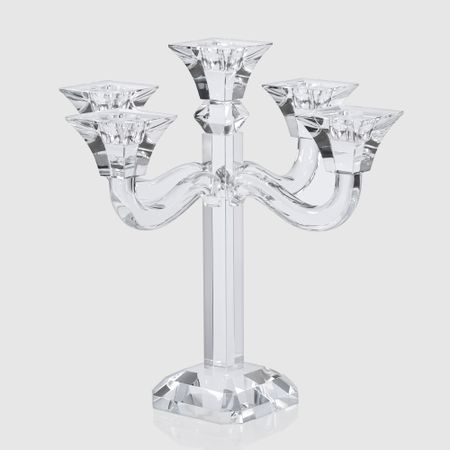 Подсвечник Crocus хрустальный для 5 свечей, 30,5х30,5х31 см 7 ов хру ный подсвечник в виде лотоса подсвечники для чайных свечей фигурки ов лотоса орнамент декор для вечеринки ужина