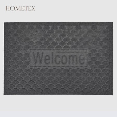 Коврик придверный Hometex серый, горячее тиснение 40x60 см