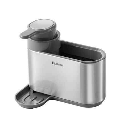 Подставка Fissman для кухонных принадлежностей, пластик, нержавеющая сталь, 16x13x18 см кухонных принадлежностей vantage green 8 предметов
