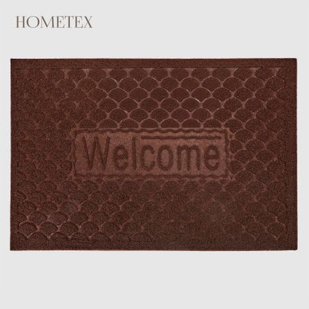 Коврик придверный Hometex коричневый, горячее тиснение 40x60 см