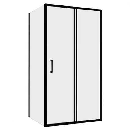 Душевой уголок Abber Schwarzer Diamant черный 130х90х190 см прямоугольник стекло прозрачное 5 мм (AG30130B5-S90B5) латунные ролики с одной дверью диаметром 19 23 25 27 мм для душевой раздвижной двери диаметром 4 6 мм сменные детали для душа