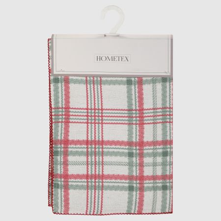 Дорожка Hometex клетка хлопок/лен 45х140 см