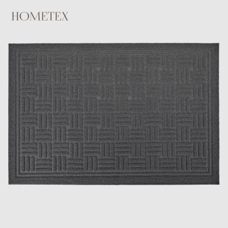 Коврик придверный Hometex GY4060 серый, горячее тиснение 40x60 см