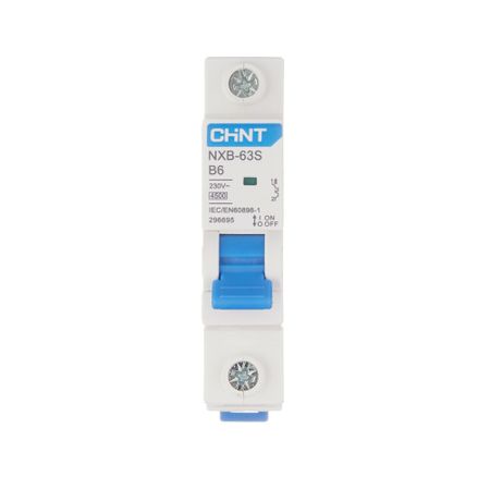 Автоматический выключатель модульный Chint NXB-63S 1P 6А тип B 4,5 кА 230 В (296695) chint nb1l rcbo тип a 10a 16a 32a 40a 30ma автоматический выключатель остаточного тока с магнитной защитой от перегрузки по току