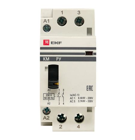 Контактор модульный EKF PROxima 400 В 63 А тип AC 2НО (km-2m-63-20)